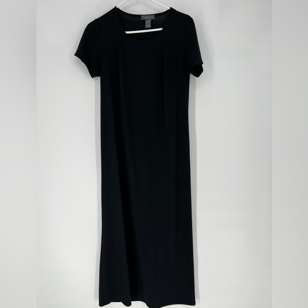 VAN HEUSEN‎ LONG BLACK SHIFT DRESS SLIPS OVERHEAD VERSATILE LIGHT WEIGHT